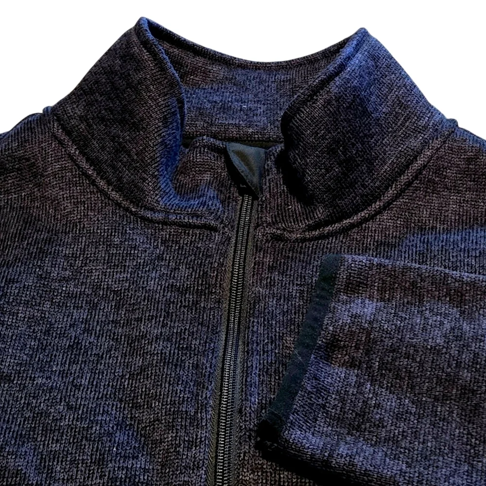 J.CREW Authentic Fleece Sweater Men's Size XL 1/4 Zip Mock Pullover Charcoal